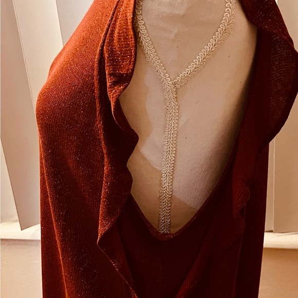 Madewell Metallic Rust Ruffle Tank Top - Picture 7 of 8